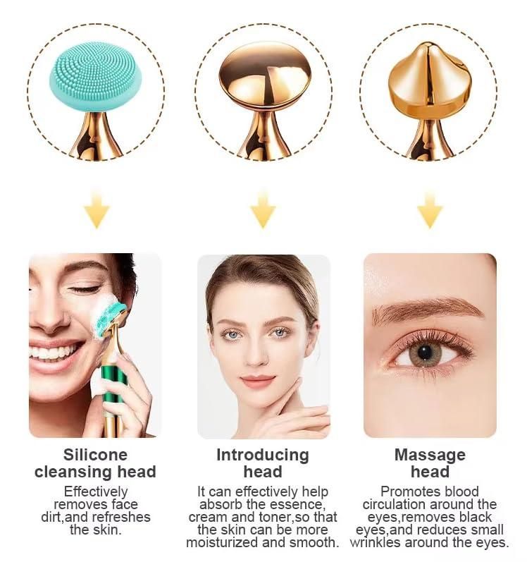 3-in-1 Multifunctional Electric Facial Massager & Skin Cleanser Beauty Device