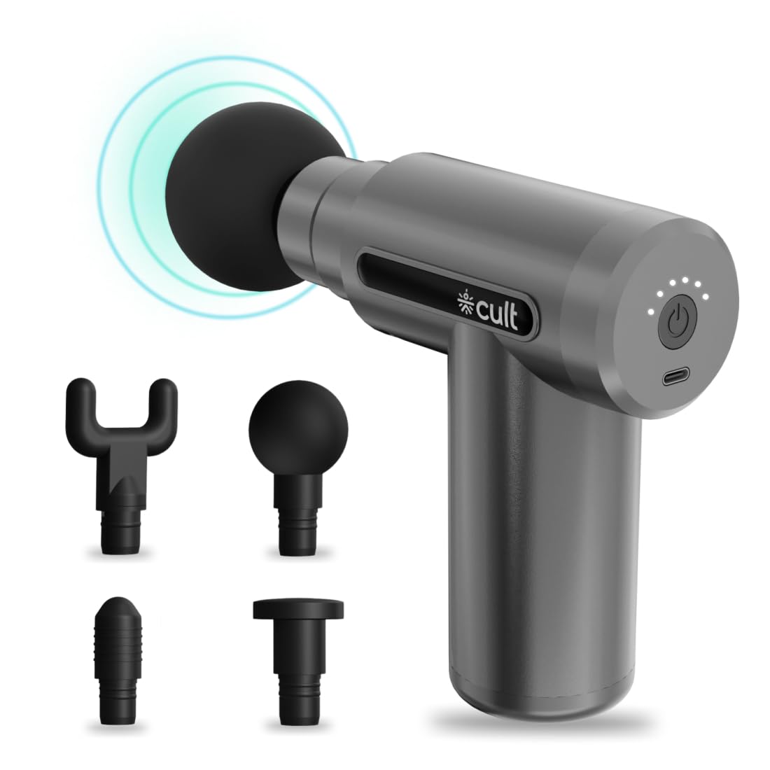 Mini Massage Gun β Deep Tissue Muscle Relaxer with 4 Interchangeable Heads