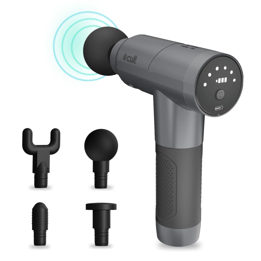 Mini Massage Gun β Deep Tissue Muscle Relaxer with 4 Interchangeable Heads