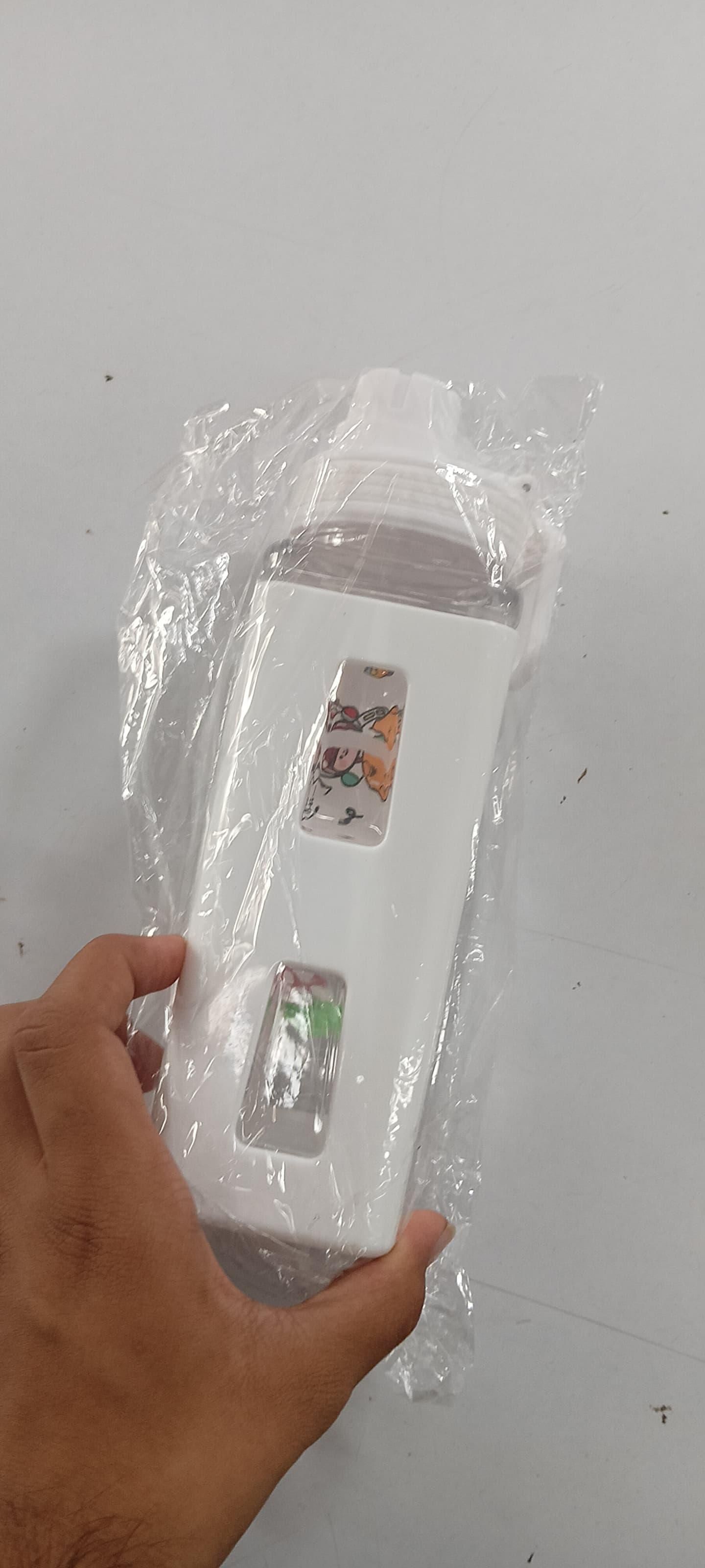 Pack Of 3 Kawaii Cartoon Water Bottle with 3D Decorative Stickers – 1L Leakproof Design