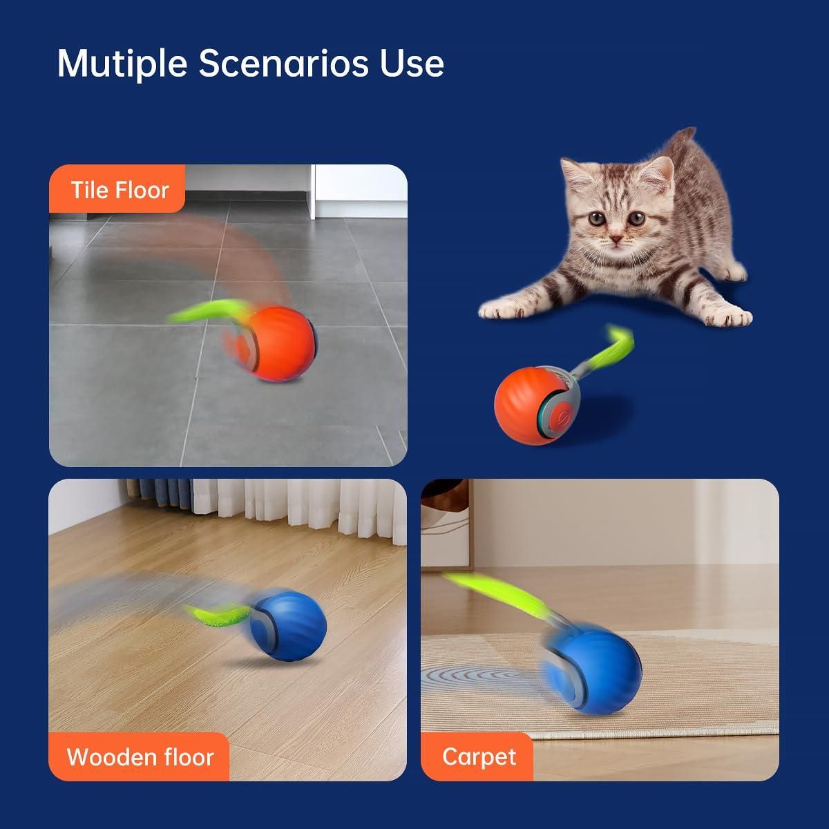 Pack of 2 Smart Rolling Ball Pet Toy β Interactive Cat & Dog Entertainer