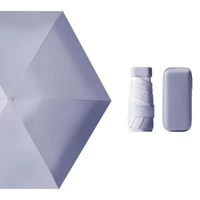 Ultra-Compact Capsule Umbrella with Hard Shell Case – Windproof & UV-Resistant
