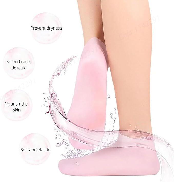 Moisturizing Silicone Gel Socks – Cracked Heel & Dry Foot Repair