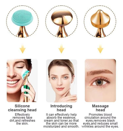 3-in-1 Multifunctional Electric Facial Massager & Skin Cleanser Beauty Device