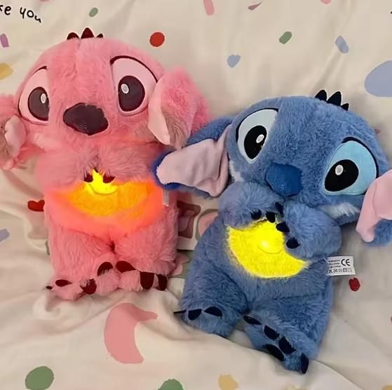 Stitch-Inspired Soft Toy with Glowing Belly – Light-Up LED Plush Toy for Kids & Gifting