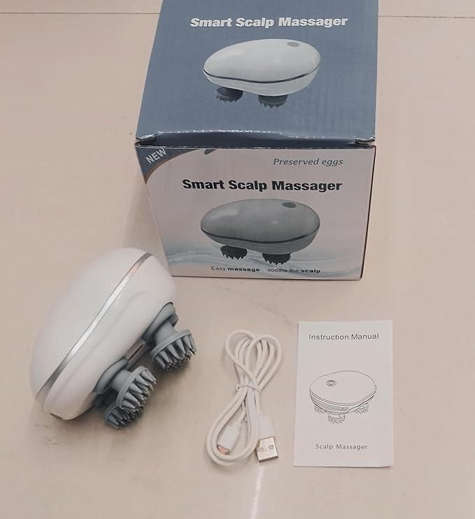 Rechargeable Electric Scalp Massager – 4D Head, Neck & Body Relaxation Tool