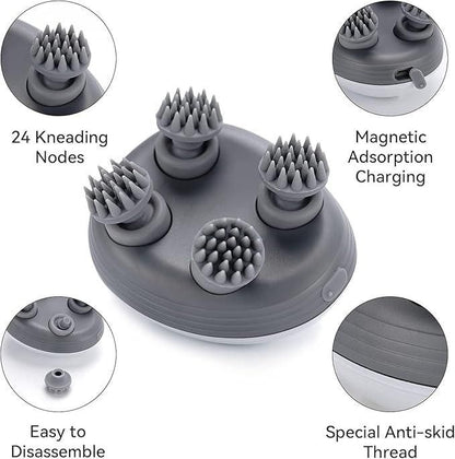 Rechargeable Electric Scalp Massager – 4D Head, Neck & Body Relaxation Tool